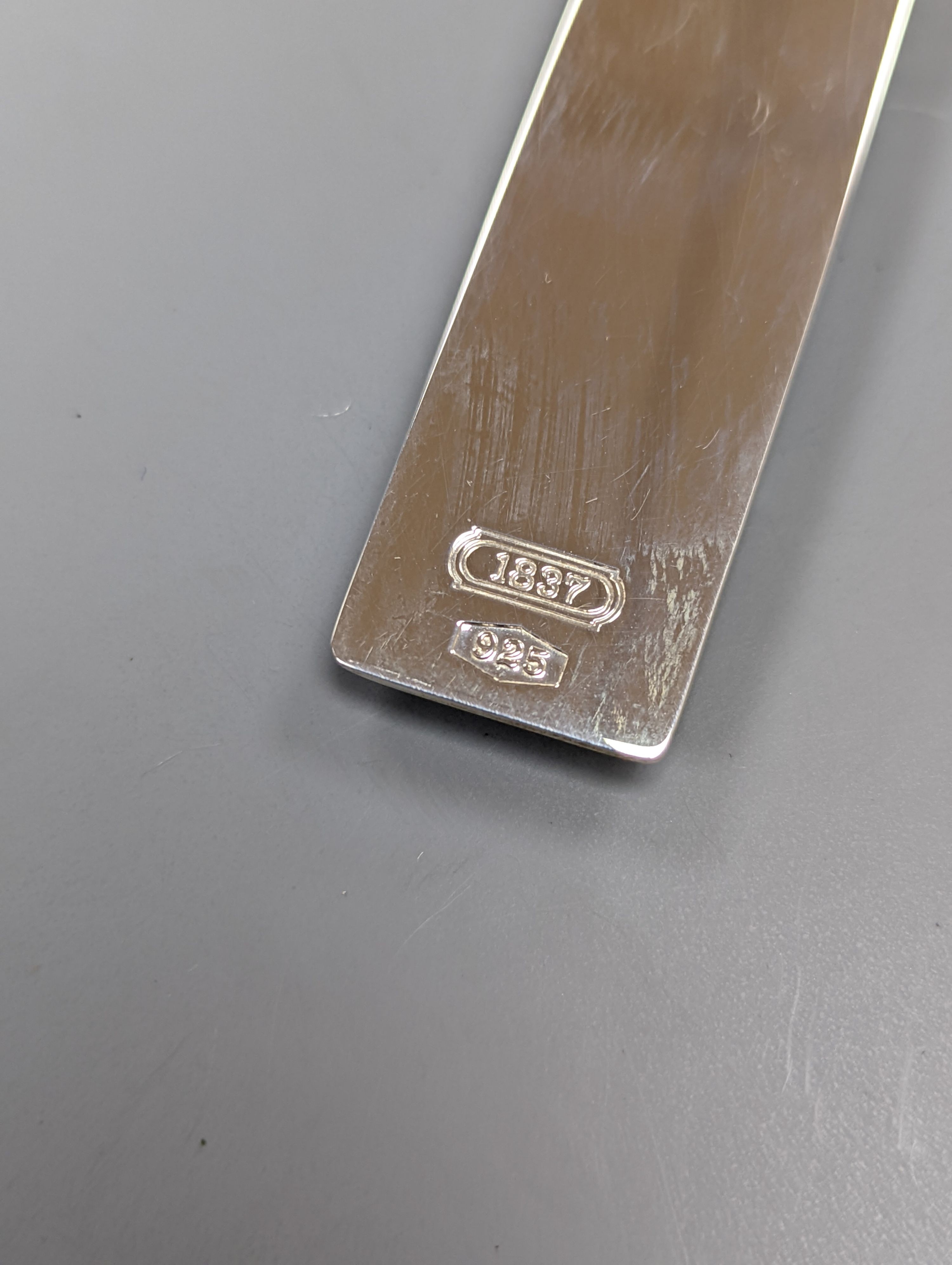A boxed Tiffany & Co sterling silver money clip, and Parker and Sheffer fountain pens.